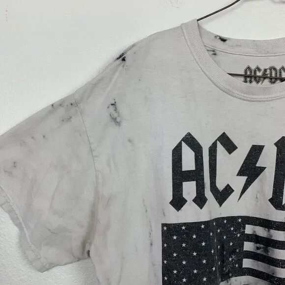 2017 ACDC Perryscope Graphic White Gray Black Tie Dye T-Shirt Large - Picture 4 of 6